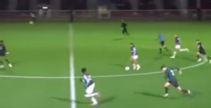 West Ham youngster Preston Fearon scores from halfway line twice in 12 minutes as Burnley keeper left helpless